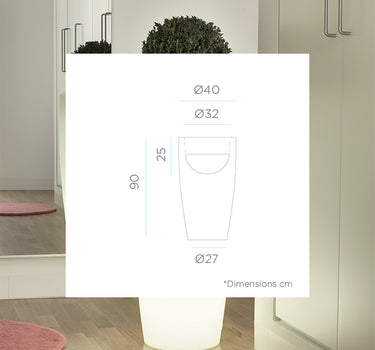 Floreira iluminada BAMBÚ 90