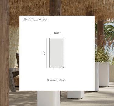 Jardineira alta retangular com rodas BROMELIA 78