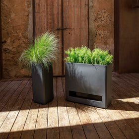 Floreira alta retangular com rodas BROMELIA