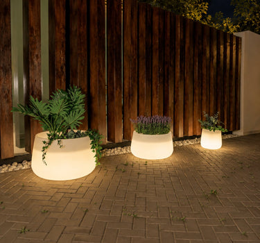 Floreira comprida com luz CAMELIA