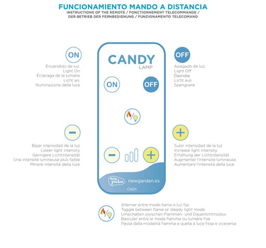 COMANDO À DISTÂNCIA PARA LÂMPADA "CANDY"