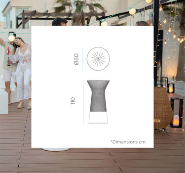 Mesa de cocktail alta Capri 110