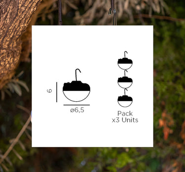 Lâmpada portátil recarregável CHERRY MINI (pack com 3 lâmpadas)