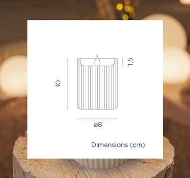 CANDEEIRO EM FORMA DE VELA DOLO CERAMIC (Pacote com 2 unidades)