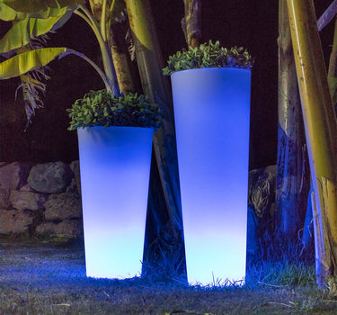 Floreira redonda com luz FICUS 60