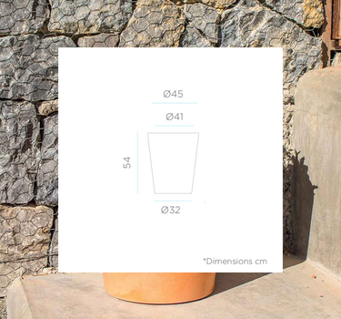 Vaso redondo GERBERA 45