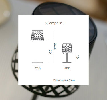 CANDEEIRO DE MESA SOLAR DE MESA GRETITA