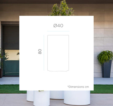 Vaso alto e redondo HORTENSIA 40 HIGH