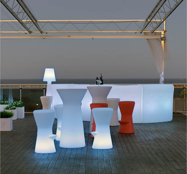 Balcão de bar curvo com luz Ibiza 120