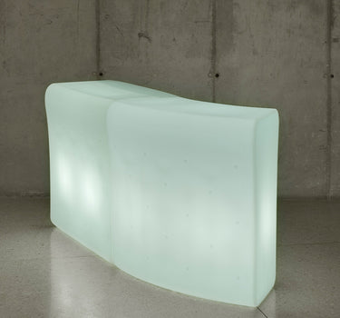 Balcão de bar curvo com luz Ibiza 120