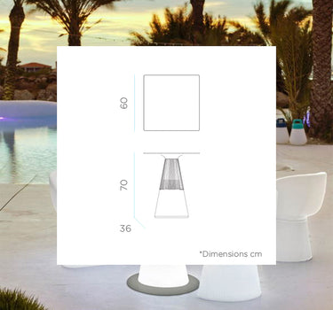 Pack x1 Mesa Itaca + 2x Cadeiras Exteriores Mallorca