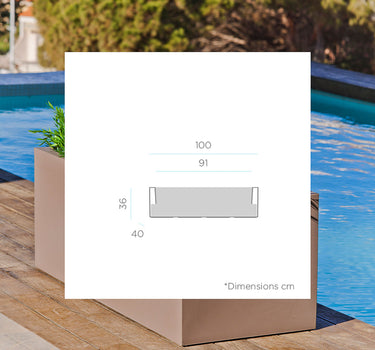 Floreira retangular JARA 60 cores