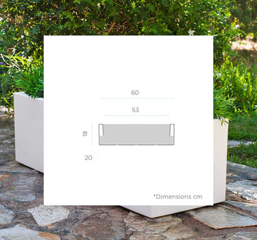 Vaso colorido retangular JARA 100 x 35