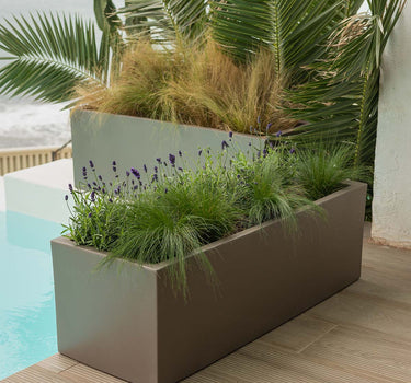 Vaso colorido retangular JARA 100 x 35