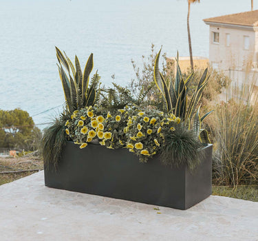 Vaso colorido retangular JARA 100 x 40