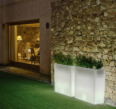 FLOREIRA RETANGULAR JUNCO 80 COM LUZ