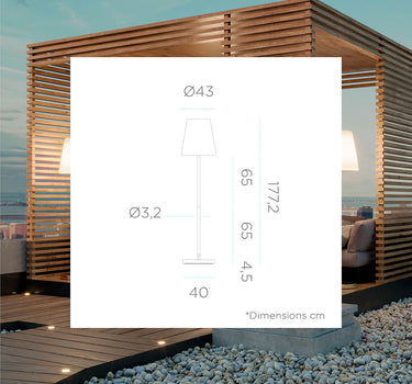 CANDEEIRO DE PÉ PARA EXTERIOR LOLA SLIM 180 
