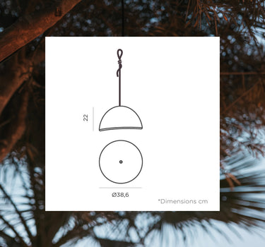 Candeeiro suspenso sem fio LUNA