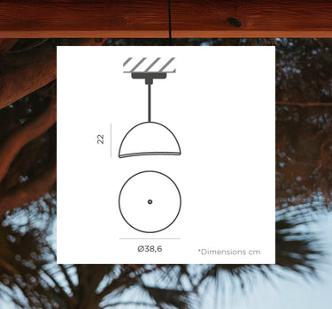 Luminária suspensa LUNA com cabo