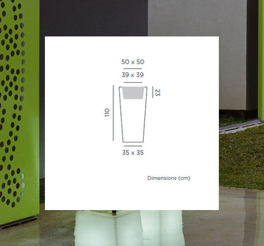 Vaso alto MELISA 50 Cinza