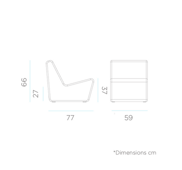 Assento CIRCOOLAR Tarida Sit em Material Reciclado
