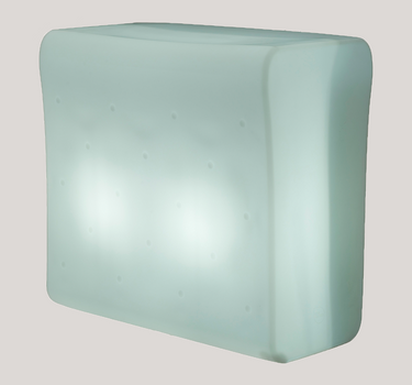 Balcão de bar reto iluminado Creta 120 cm
