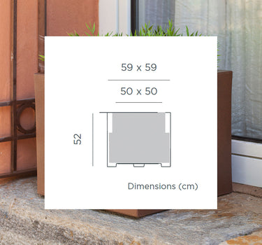 Floreira quadrada NARCISO 60 em várias cores