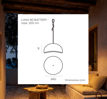 Candeeiro suspenso sem fio LUNA