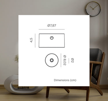 Aplique redondo sem fios para ambiente interior ROLL 4