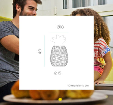CANDEEIRO EM FORMA DE ANANÁS SAMBA VERDE LIMA