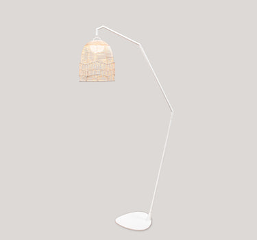 Snoerloze witte staande lamp SANTORINI