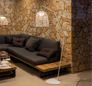 Candeeiro de pé branco e sem cabos SANTORINI