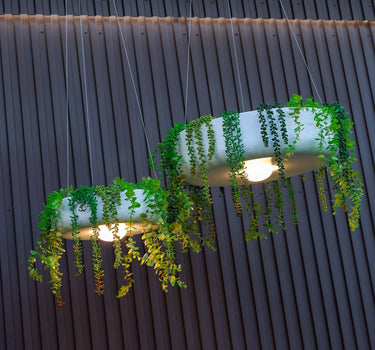 Floreira suspensa redonda com iluminação sem fios ELBA 59