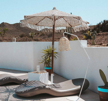 Guarda-sol em macramé para exterior ø200x229 cm