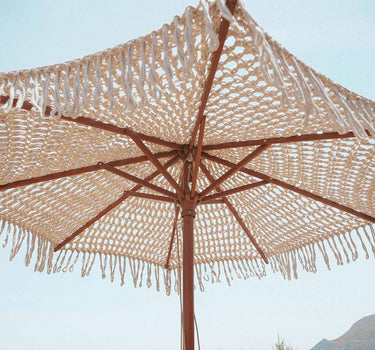 Guarda-sol em macramé para exterior ø200x229 cm