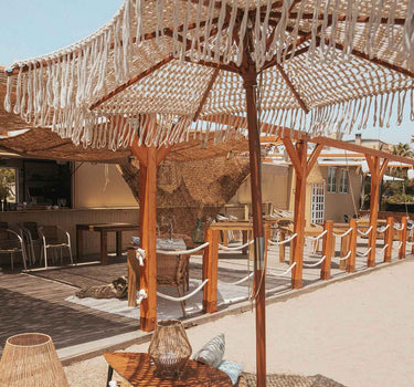 Guarda-sol em macramé para exterior ø200x229 cm