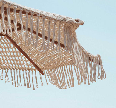Guarda-sol em macramé para exterior ø200x229 cm
