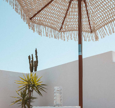 Guarda-sol em macramé para exterior ø200x229 cm