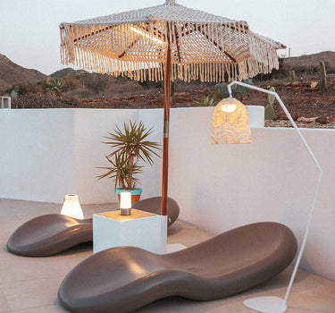 Guarda-sol em macramé para exterior ø200x229 cm