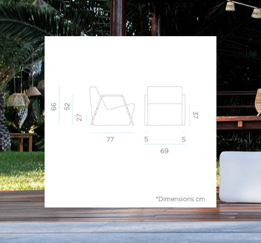 Assento Tarida Sit Arms com apoios de braços