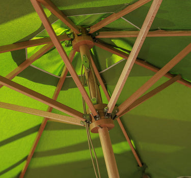 Chapéu de Sol vintage verde com franjas TULUM ø230