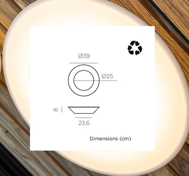 Pack 2 unidades - Aplique de parede redondo com carga solar WALLY DISK